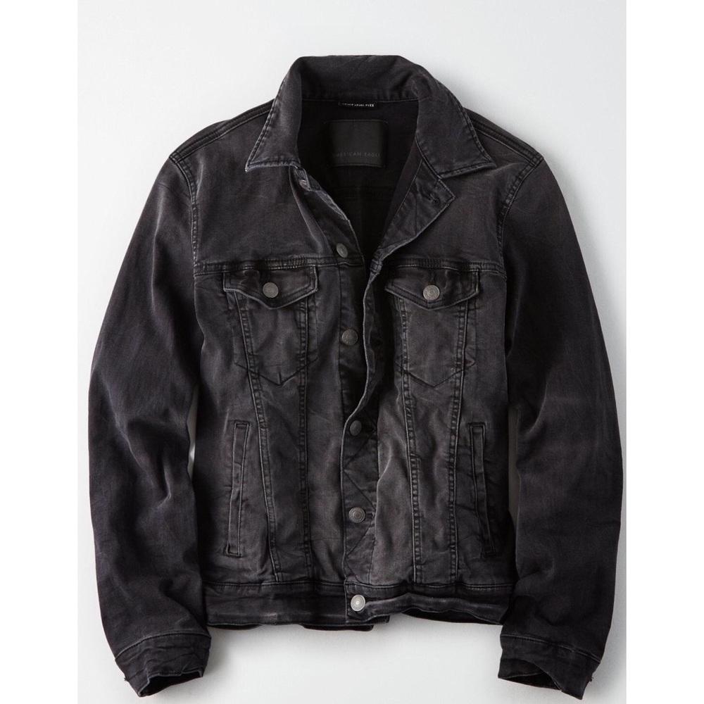 AE Washed Black Denim Jacket